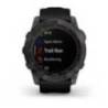 Ceas GARMIN fēnix® 7X Sapphire Solar Titan DLC Carbon Grey cu brăţară neagră 51mm