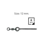 Spin momeala cu vartej CARP ZOOM, 12mm, 6 buc/plic