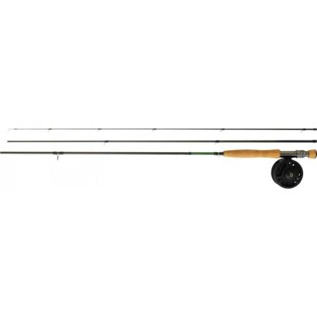 Combo pescuit lanseta fly DAIWA Trout Fly 905 3 AF 2.74m, 3 tronsoane + mulineta fly DJ56