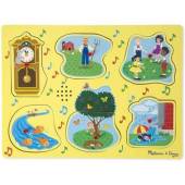 Puzzle din lemn cu sunete - Cantecele copilariei, Melissa & Doug