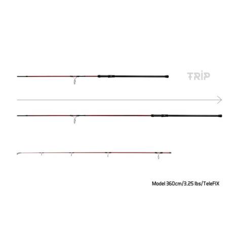 Lanseta crap DELPHIN Etna E3 Trip 3.60m, 3.25lbs, TeleFix