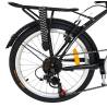 Bicicleta pliabila VELORS V2057A, 7 viteze, roti 20", cadru Negru cu design Alb/Rosu