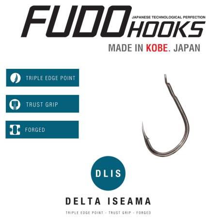 Carlige FUDO Delta Iseama Black Nickel Nr.4, 9buc/plic