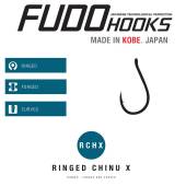 Carlige FUDO Ringed Chinu X (RCHX-BN) nr.8, BN-Black Nickel, 14buc/plic