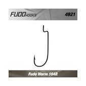 Carlige jig FUDO Worm 104R Black Nickel 2/0, 4buc/plic