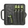 Trusa de filetat peste MUSTAD 3 cutite + ascutitor, green