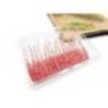 Vierme MUSTAD Aji Micro Bachi 5cm, culoare Orange Glow Glitter, 15buc/plic