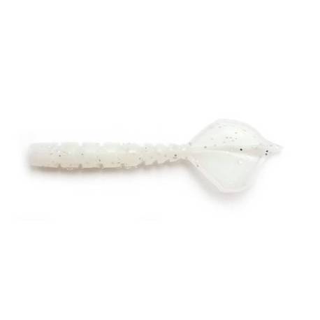 Vierme MUSTAD Aji Micro Hila 4.3cm, White Glow Glitter, 12buc/plic