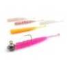 Vierme MUSTAD Aji Micro Plu 5cm, culoare Clear Red Glitter, 15buc/plic