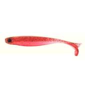 Shad MUSTAD Mezashi Tail Minnow 7.6cm, culoare Transparent Red, 6buc/plic