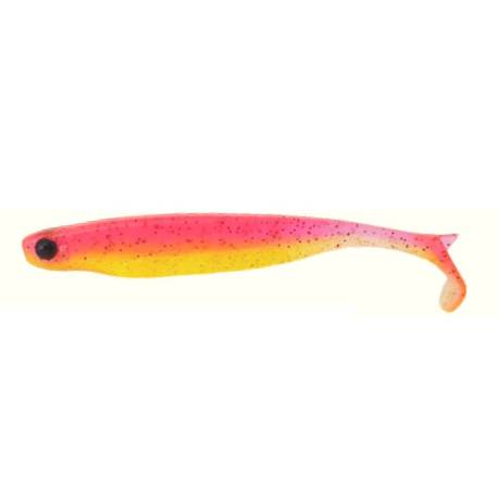 Shad MUSTAD Mezashi Z-Tail Minnow 7.6cm, culoare Shocking Pink, 6buc/plic