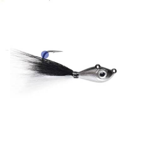 Jig MUSTAD Big Eye Bucktail Black Silver/BW Silver Crystal Flash 3.5g