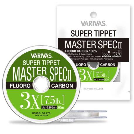 Fir VARIVAS Super Tippet Master Spec II Fluorocarbon 8X 30m 0.090mm 1.7lbs