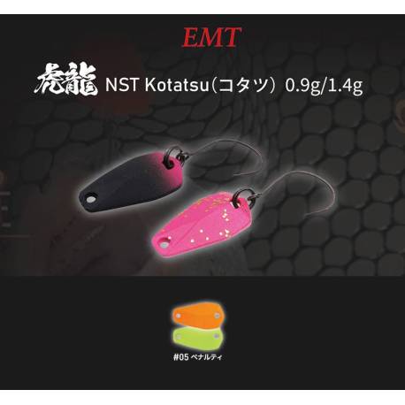 Lingurita oscilanta NEO STYLE Kotatsu 0.9g, culoare 05 Super Fluo Glossy Orange/Yellow