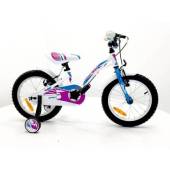 Bicicleta de copii Sprint Alice 16 1SP, alb lucios/albastru