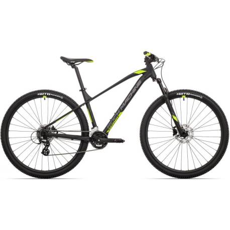 Bicicleta MTB-HT ROCK MACHINE Manhattan 40-29 - Negru/Gri/Galben Neon, M-17