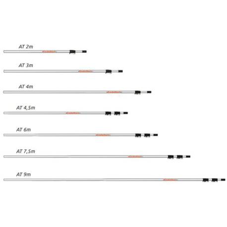 Bara telescopica profesionala din aluminiu CASTELLARI AT 6m