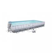 Kit piscina supraterana BESTWAY 56623 cu cadru metalic, 9.56x 4.88x1.32m