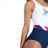 Costum baie dama SPEEDO Heritage Shoreline U Back bleumarin alb, 34