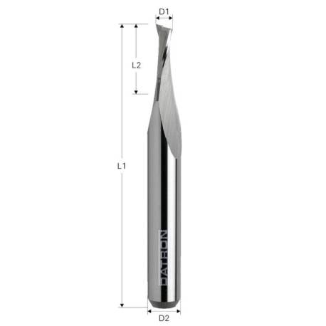 Freza cu 2 caneluri DATRON 0068815, 1.5x6x3.175mm