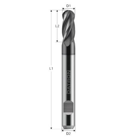 Freza cu 4 caneluri DATRON 0078545A, 5.0x30.0x6.0mm