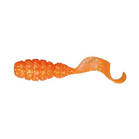 Vierme JACKALL Good Meal Grub 3.8cm, Orange Glow Flake, 8buc/plic