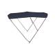 Bimini top cu 3 brate inox MARINE ME-3032, albastru, 145x185/195cm