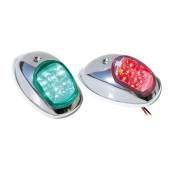 Lumini navigatie LED babord/tribord cu carcasa din ABS alb