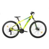 Bicicleta MTB-HT SPRINT Maverick 27.5, verde neon/turcoaz, cadru 440 mm