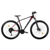 Bicicleta MTB-HT SPRINT Maverick Pro 27.5, negru mat/rosu, cadru 440 mm