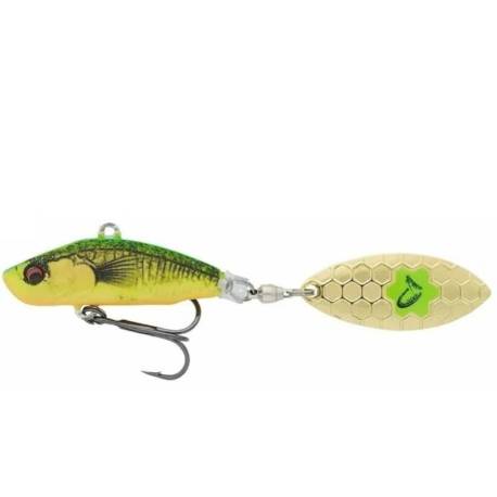 Spinner bait SAVAGE GEAR 3D Sticklebait Tailspin 7.3cm, 13g, culoare Firetiger