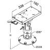 Piedestal scaun barca cu suport pivotant OSCULATI, inaltime 457mm