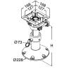 Piedestal scaun barca cu suport pivotant OSCULATI, inaltime 34-47cm