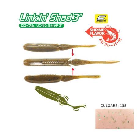 Naluci TIEMCO LinkIn Shad 5" 12.5cm, culoare 155, 5buc/plic