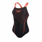 Costum de inot pentru femei - SPEEDO Medley Medalist, negru/portocaliu, marimea 34