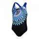 Costum inot fete - SPEEDO Digital Placement, negru/albastru, 15-16