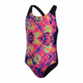 Costum inot fete - SPEEDO Digital Placement, negru/roz, 5-6