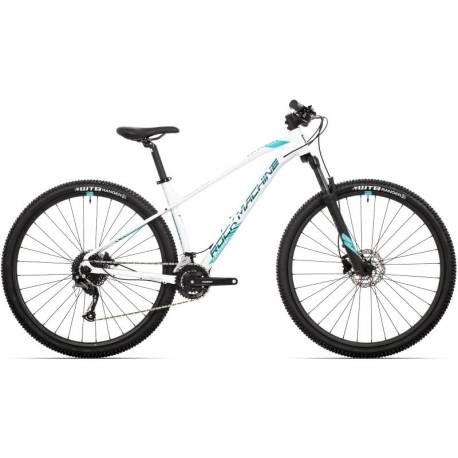 Bicicleta MTB-HT ROCK MACHINE Catherine 20-29 29'' Alb/Cyan S-15