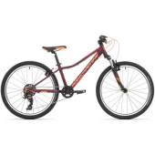 Bicicleta Rock Machine Catherine 24 VB 24, crimson/portocaliu neon, 12