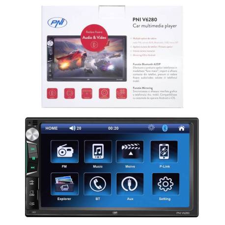 Multimedia player auto PNI V6280, Bluetooth, Mirror Link Android/iOS