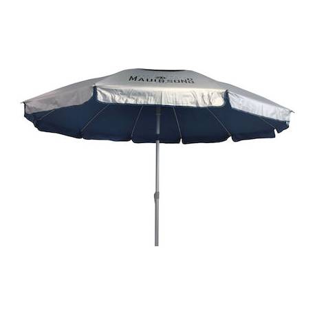 Umbrela plaja Maui & Sons XL 220 cm, Argintiu/Bleumarin