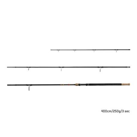 Lanseta feeder DELPHIN RIVER Trophy NXT X-TREME + 4 vărfuri 400cm/250g/3 tronsoane