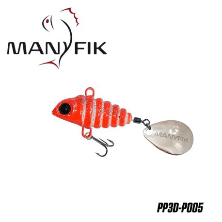 Spinnertail MANYFIK PePe 3D 5g 1.9cm culoare P005 Red
