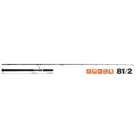 Lanseta spinning YAMAGA BLANKS BlueSniper 81/2, 2.48m, 15-50g, 2 tronsoane