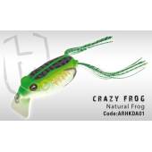 Broasca HERAKLES Crazy Frog 7cm, 13g, culoare Natural Frog