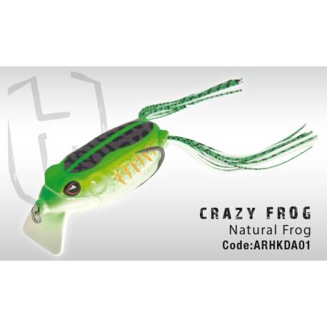 Broasca HERAKLES Crazy Frog 7cm, 13g, culoare Natural Frog