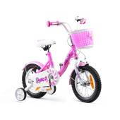 Bicicleta fete 3-5 ani CHIPMUNK CMO1402C, roti 14", roz/alb