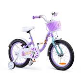 Bicicleta fete 4-6 ani CHIPMUNK CMO1602C, roti 16", mov/alb