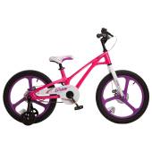 Bicicleta fete 4-6 ani GALAXY G1602C, roti 16", roz/alb