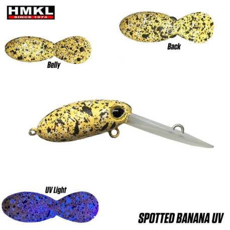 Vobler HMKL Inch Crank MR 2.5cm, 1.6g, custom painted Spotted Banana UV